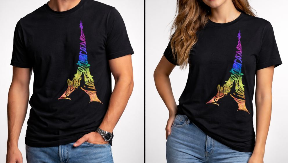 La Vie en Rose design on models